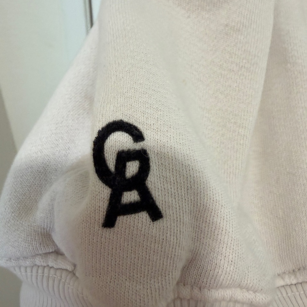 Good American Pisces Graphic Sweatshirt Khloe Kardashian Cream Fits Medium 2/3 - Picture 5 of 6